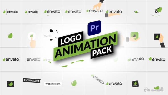 PR模板-32个简洁明亮LOGO标志动画片头 Logo Animation Pack for Premiere Pro插图