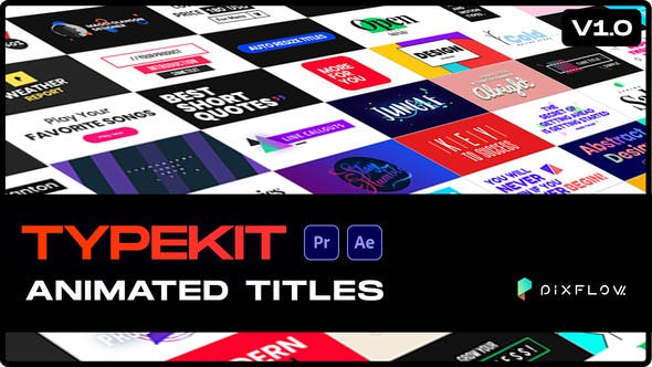 AE/PR脚本-557个现代时尚图形文字标题排版设计动画 Typekit Animated Titles插图