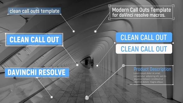达芬奇模板-20组可自动跟踪指示线呼出标题动画 Clean Callouts V.1插图